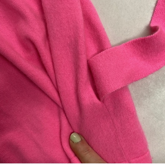 J Crew Pink cashmere wrap open back sweater - Picture 5 of 6
